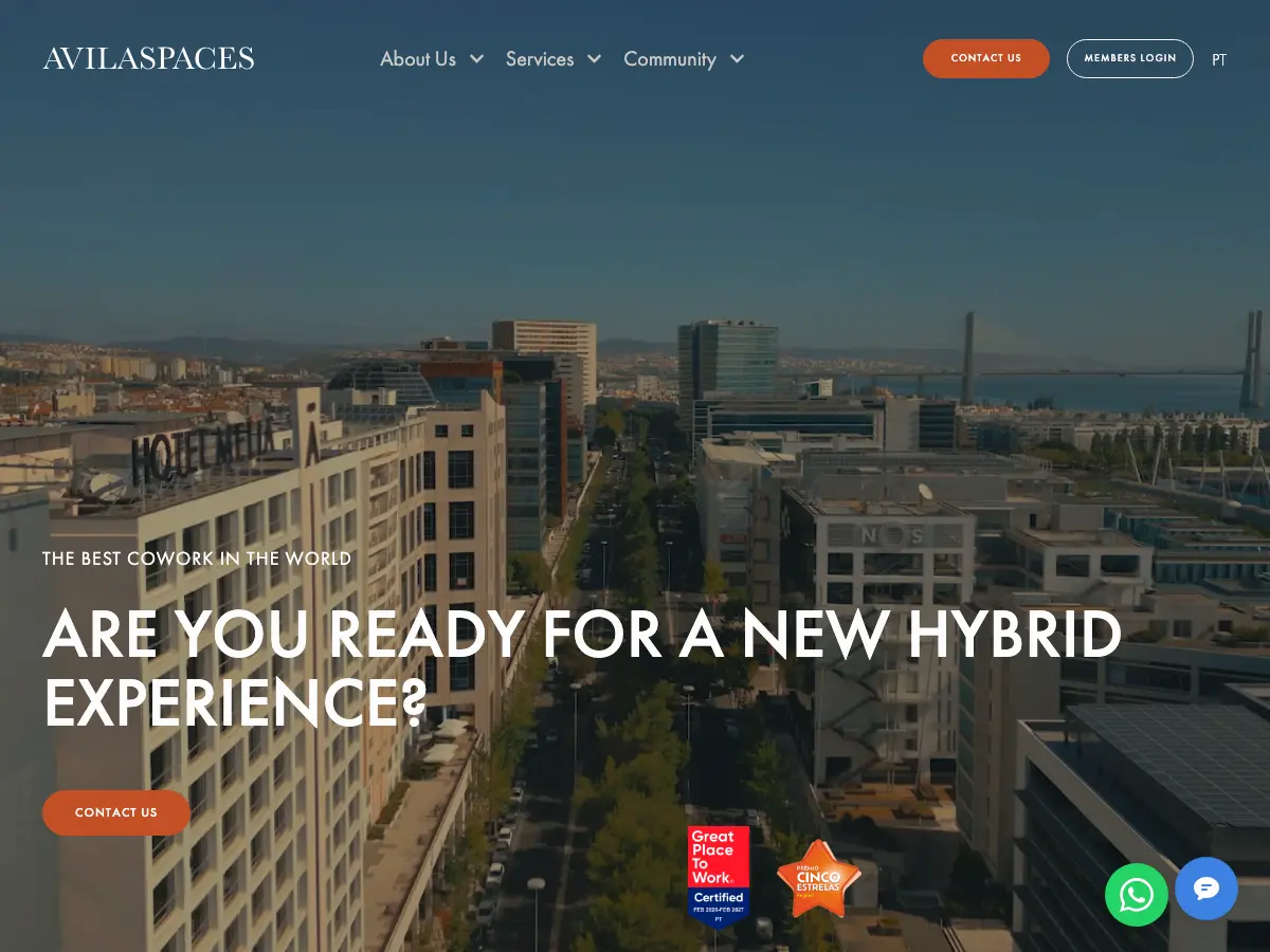 Avila Spaces's website