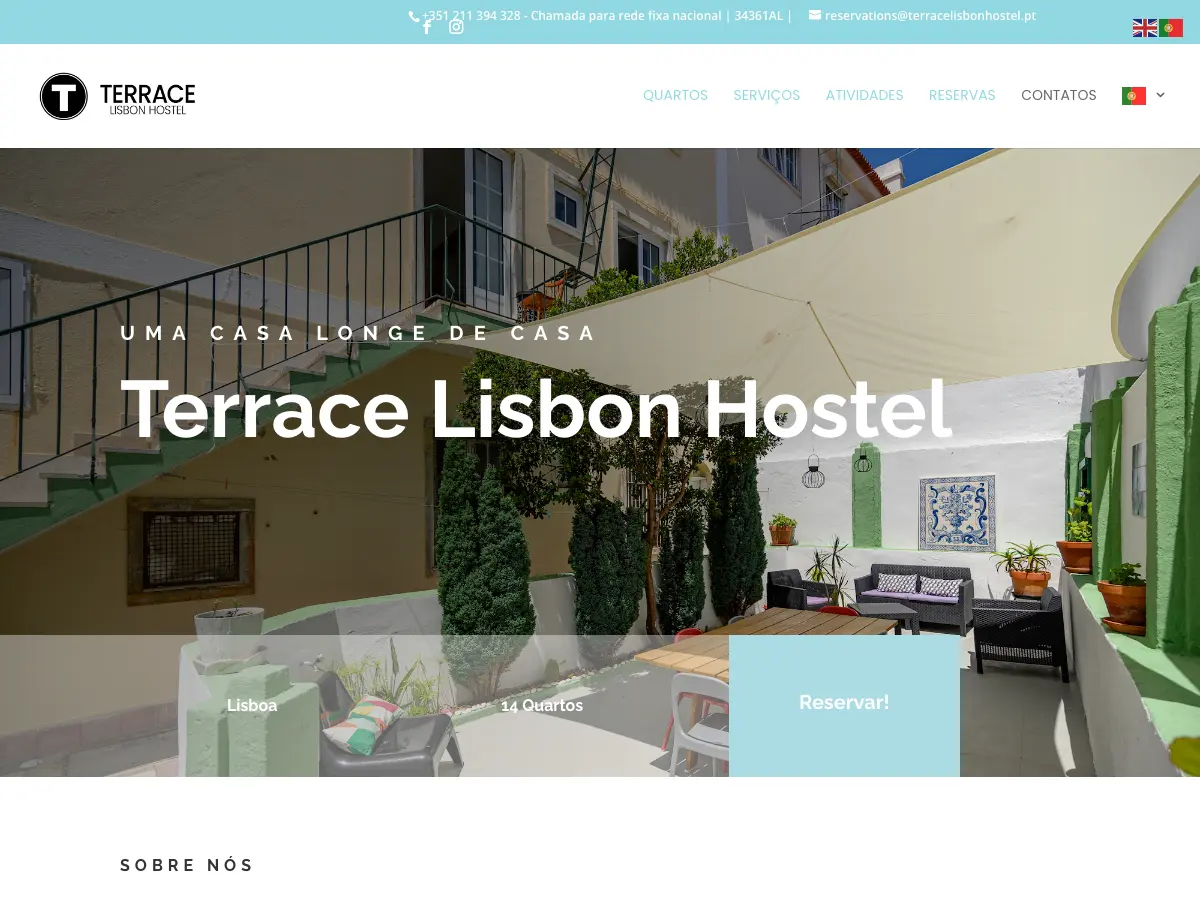 Terrace Lisbon Hostel's website