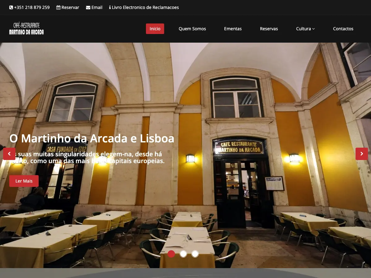 Martinho da Arcada's website