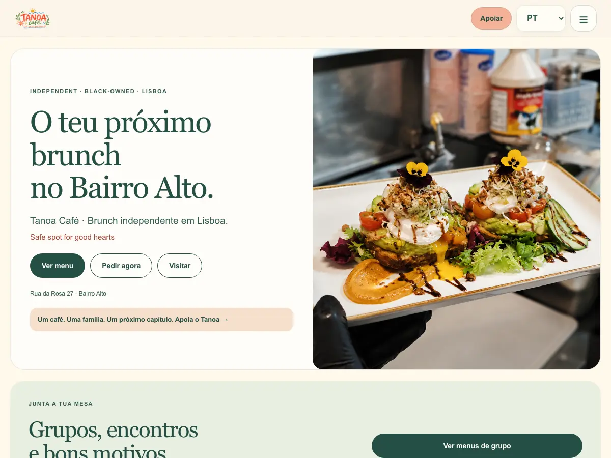 Tanoa Café's website