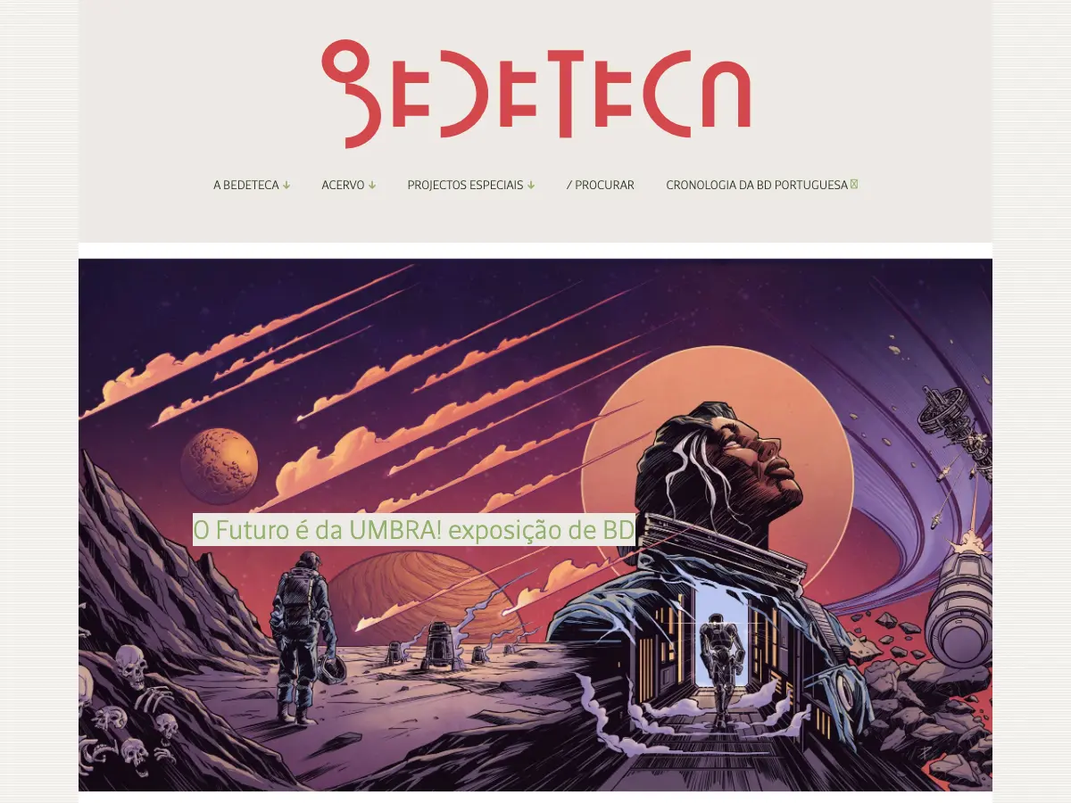 Bedeteca Municipal de Lisboa's website