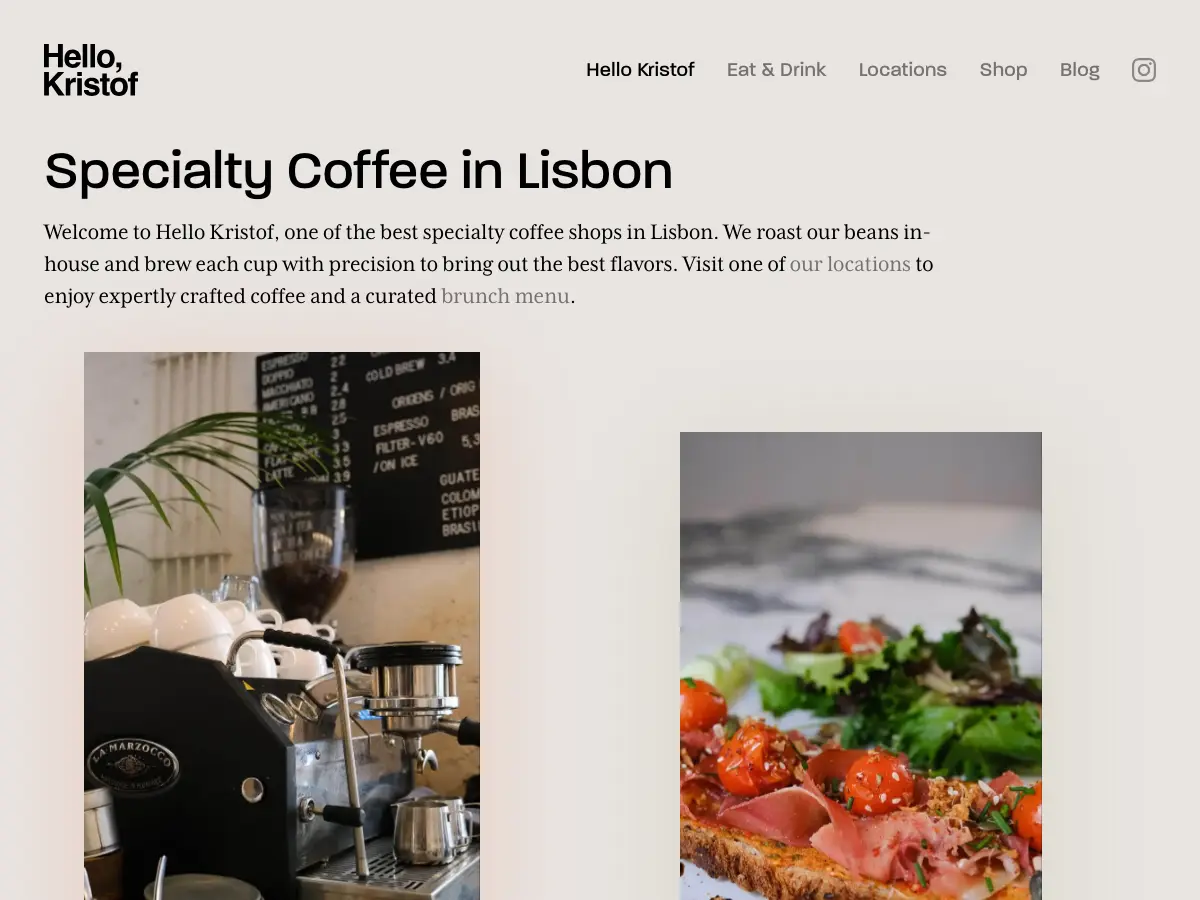 Hello, Kristof's website