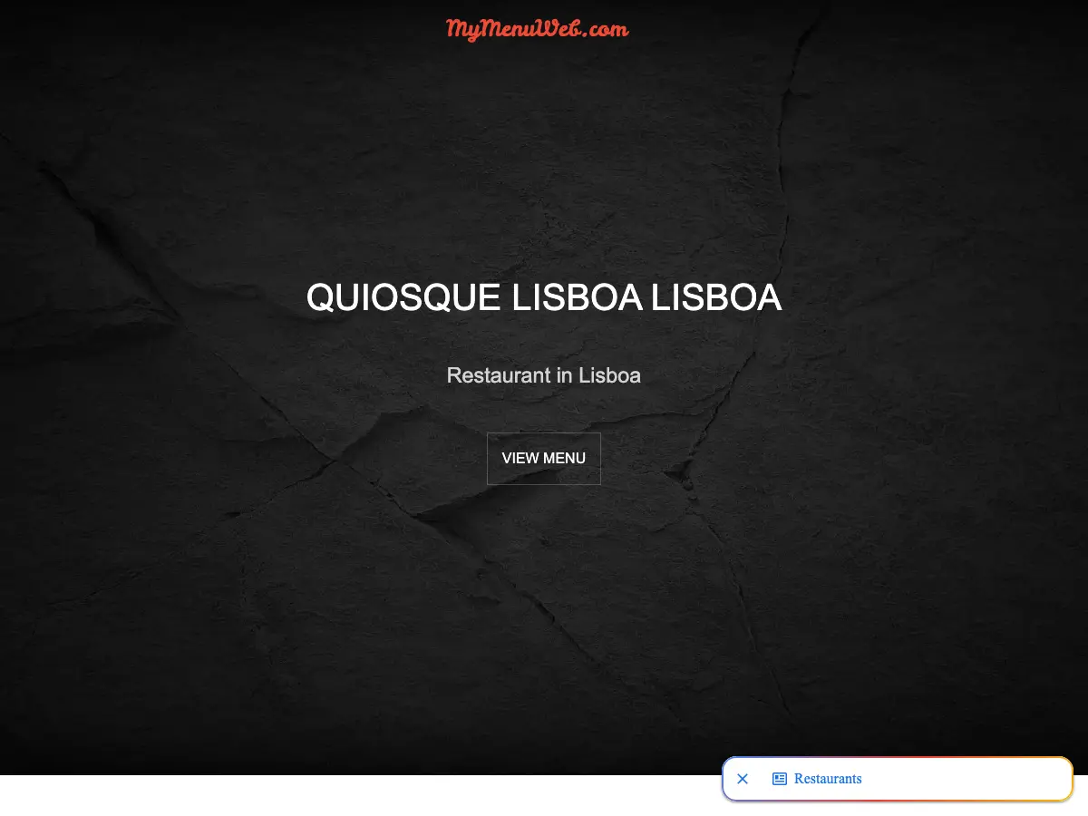 Quiosque Lisboa's website