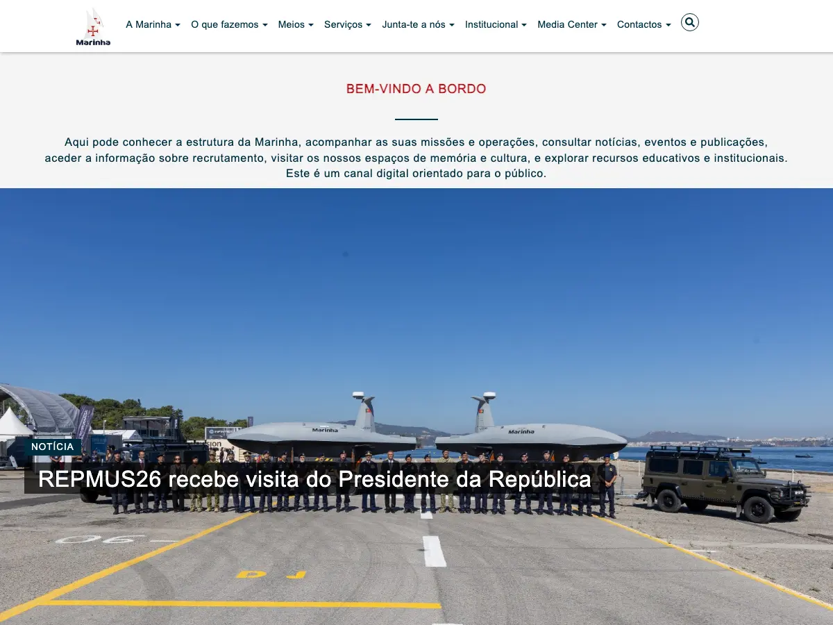 Arquivo Histórico da Marinha's website