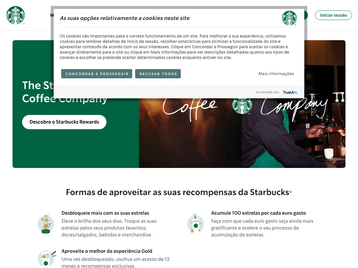 Starbucks's website