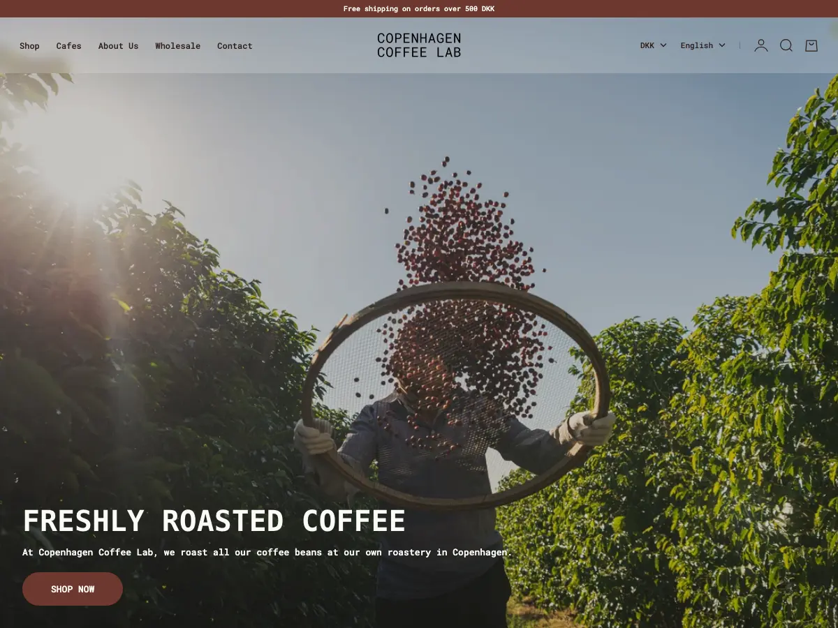 Copenhagen Coffee Lab's website