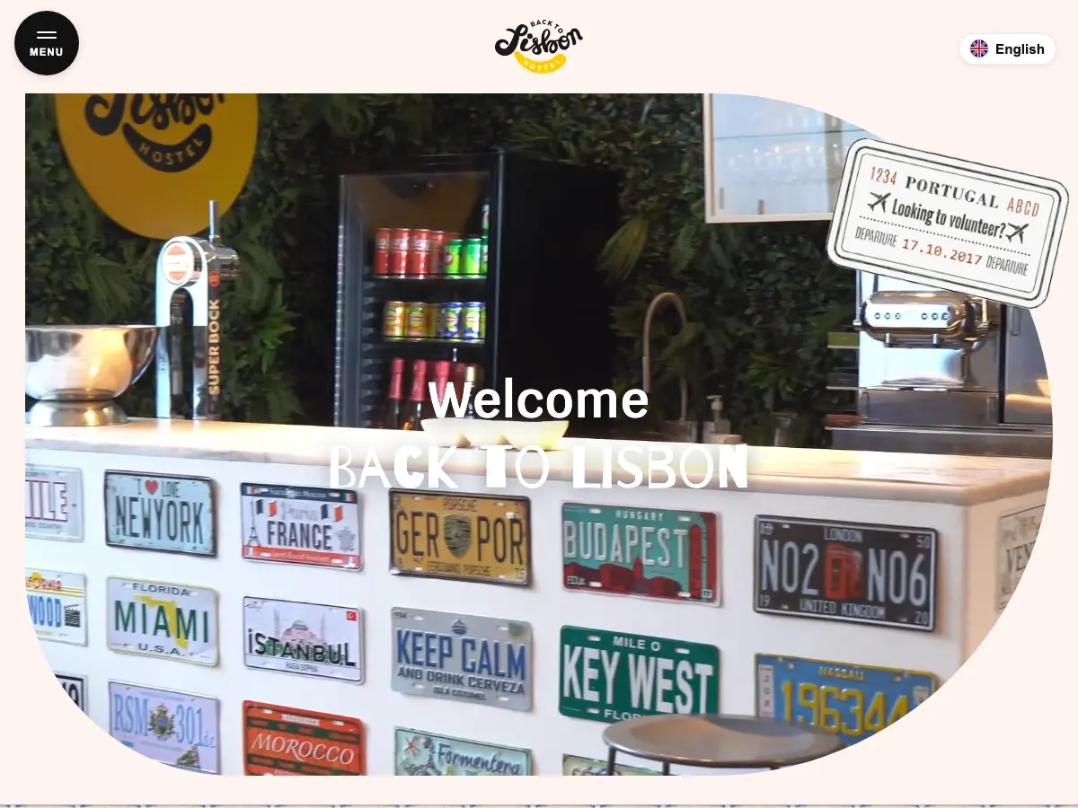 Back To Lisbon Hostel's website