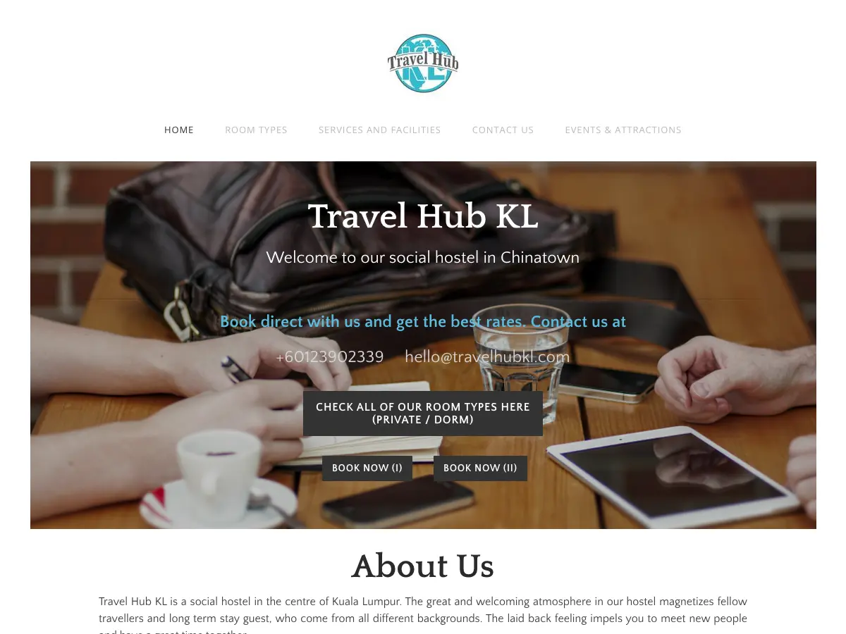 The Travel Hub Guesthouse's website