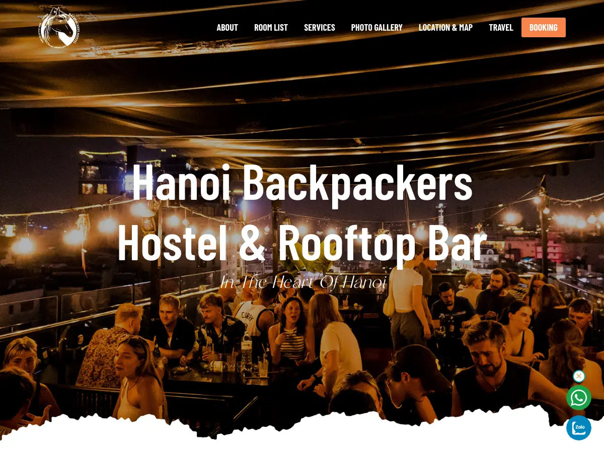 Hanoi Backpackers Hostel and Rooftop Bar's website