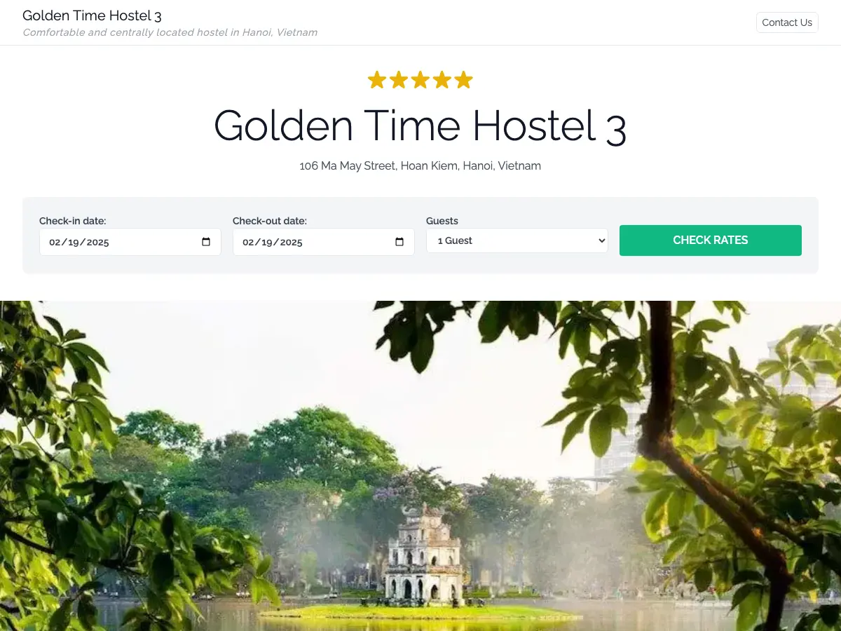 Golden Time Hostel 3's website