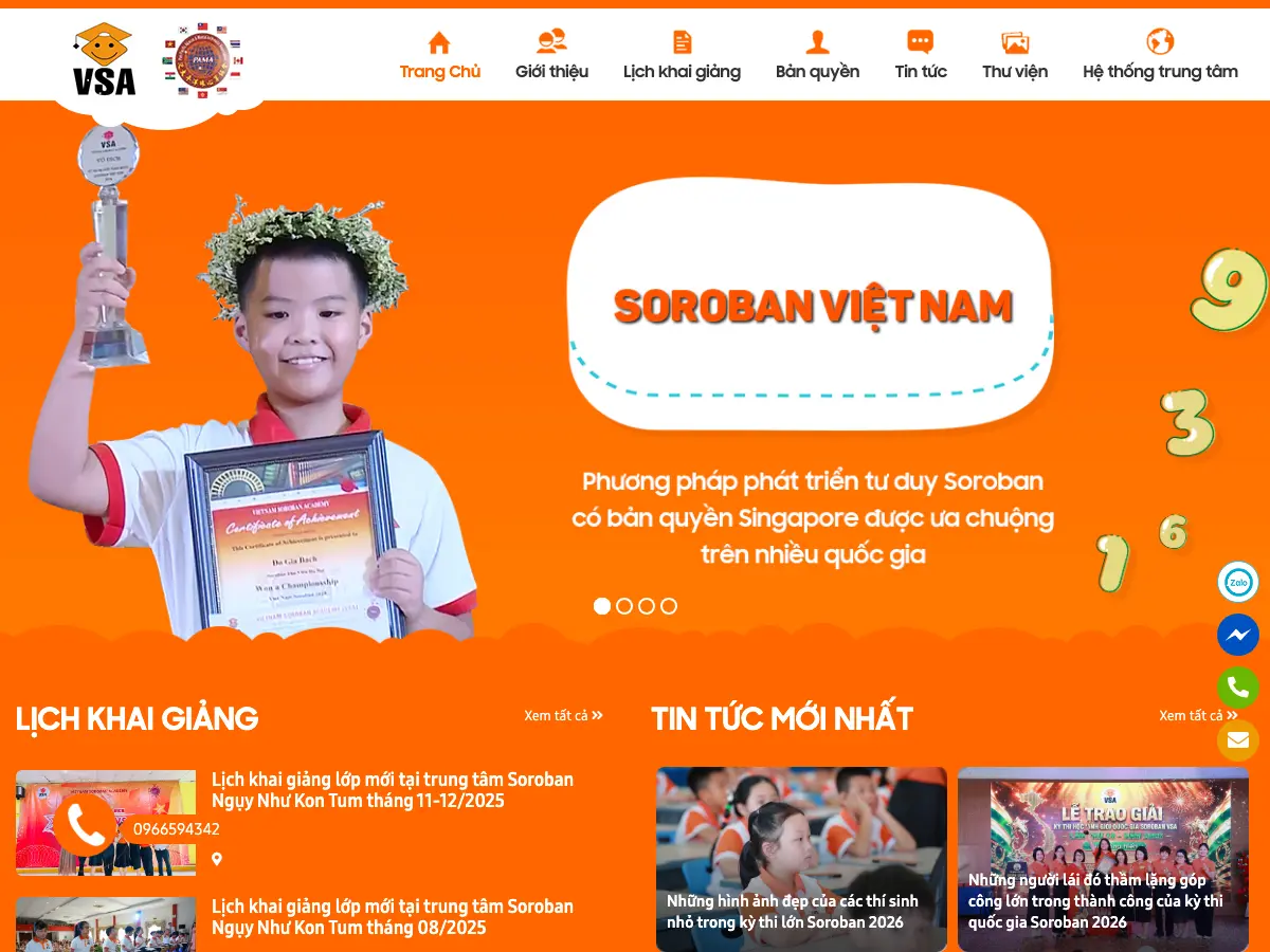 Soroban Thư viện Hà Nội's website