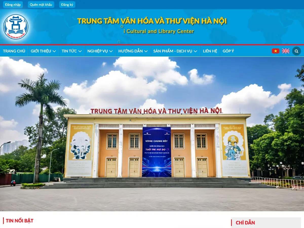 Trung tâm Văn hóa và Thư viện Hà Nội's website