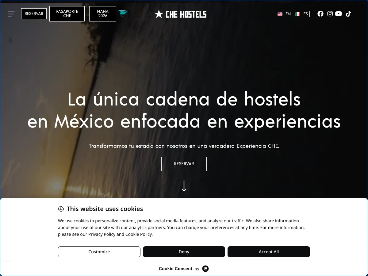 Hostel's website
