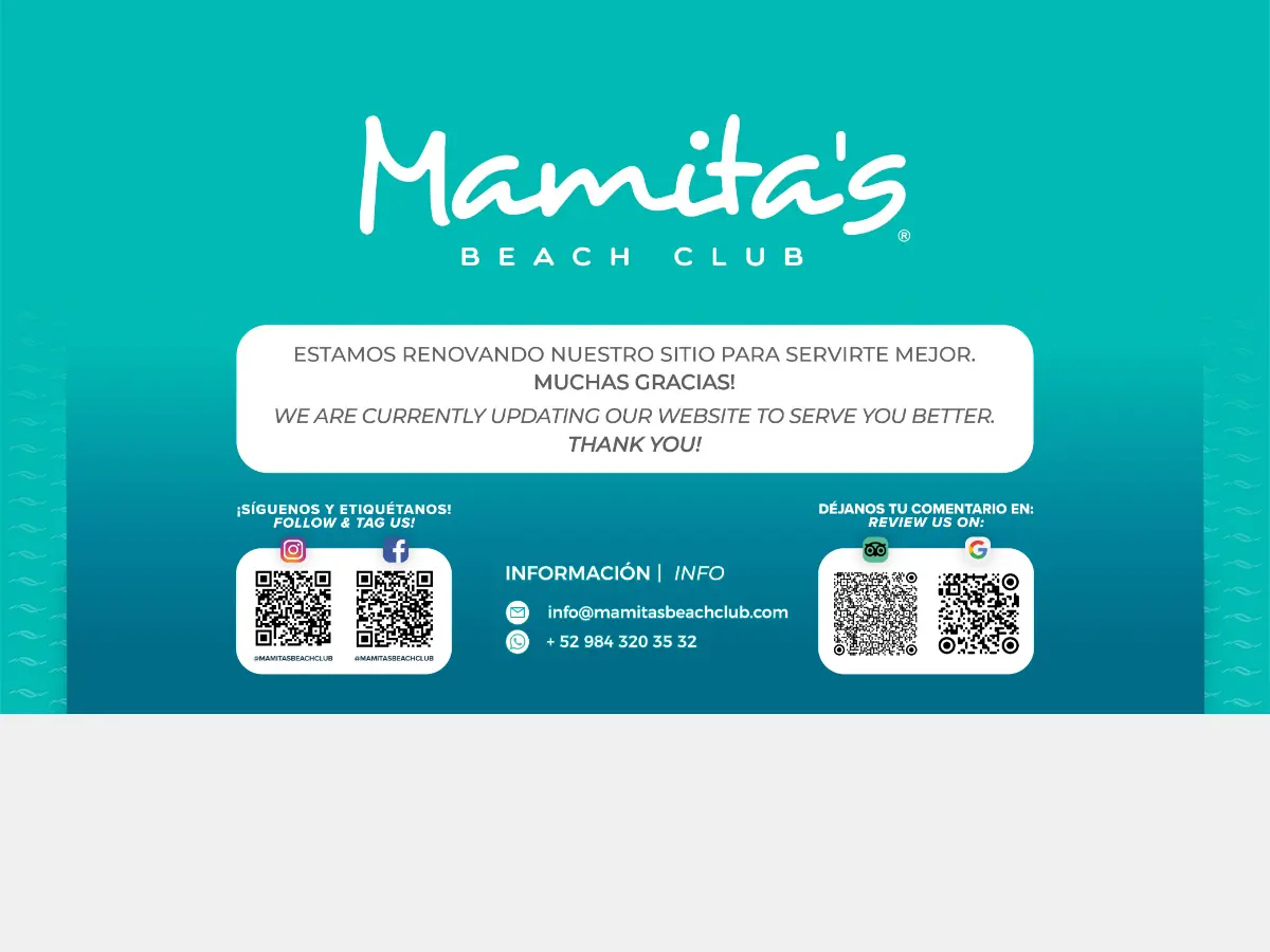 Mamitas Beach Club's website
