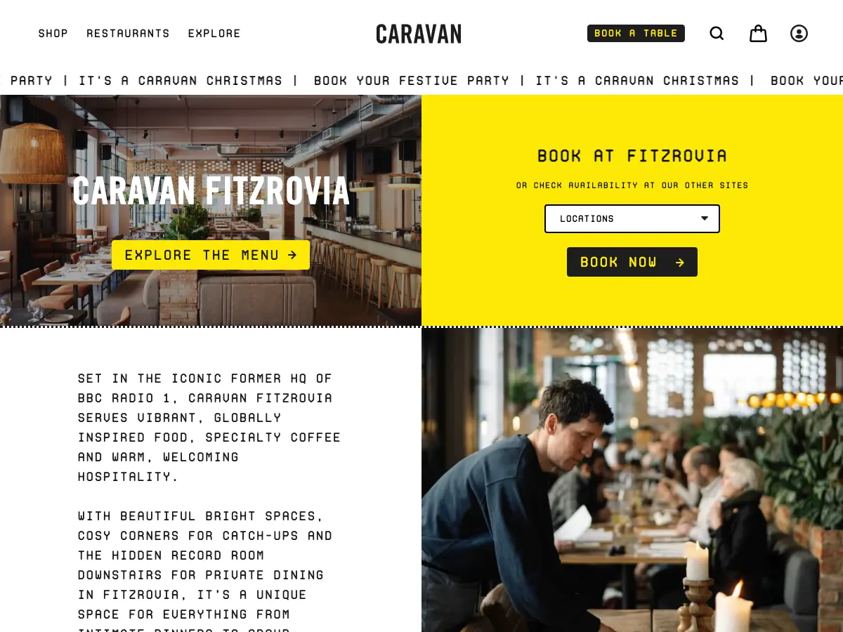 Caravan's website