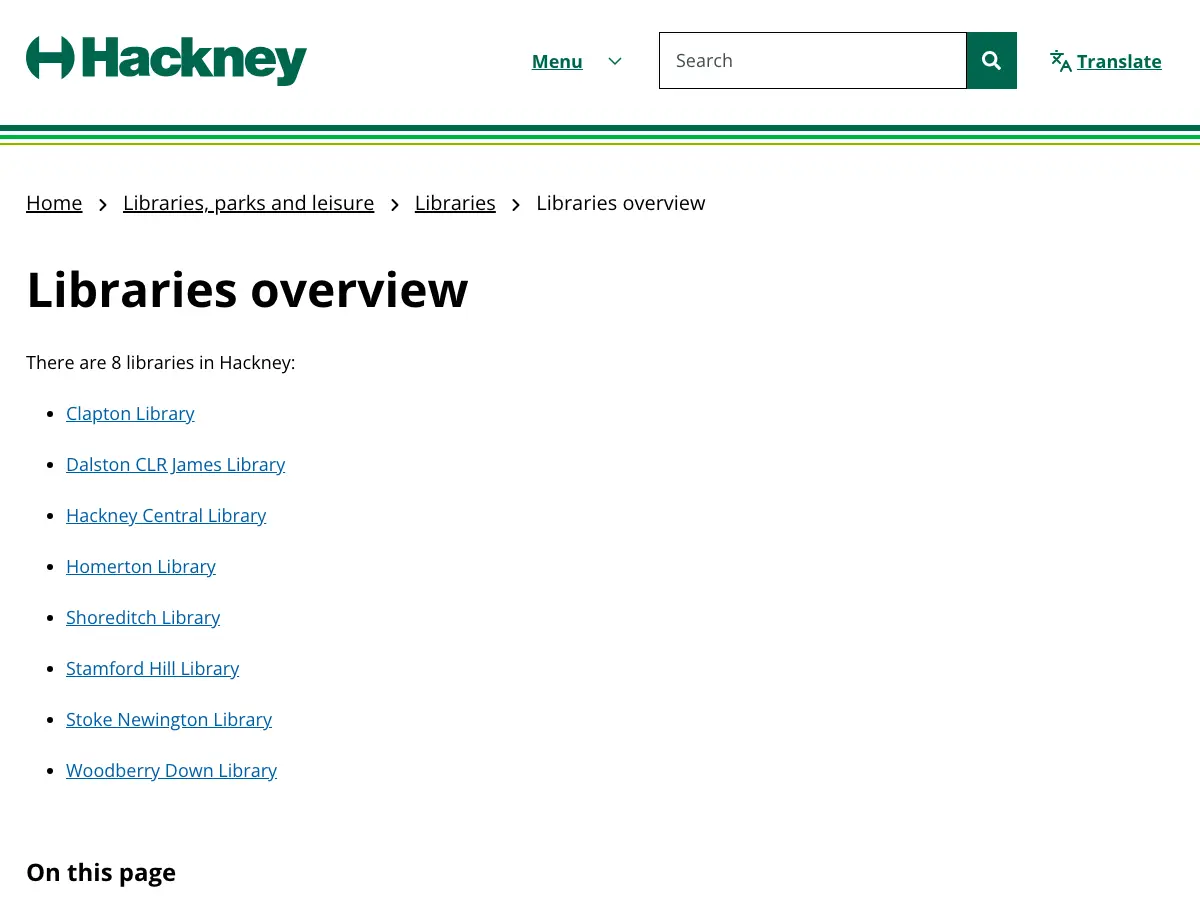 CLR James Library's website