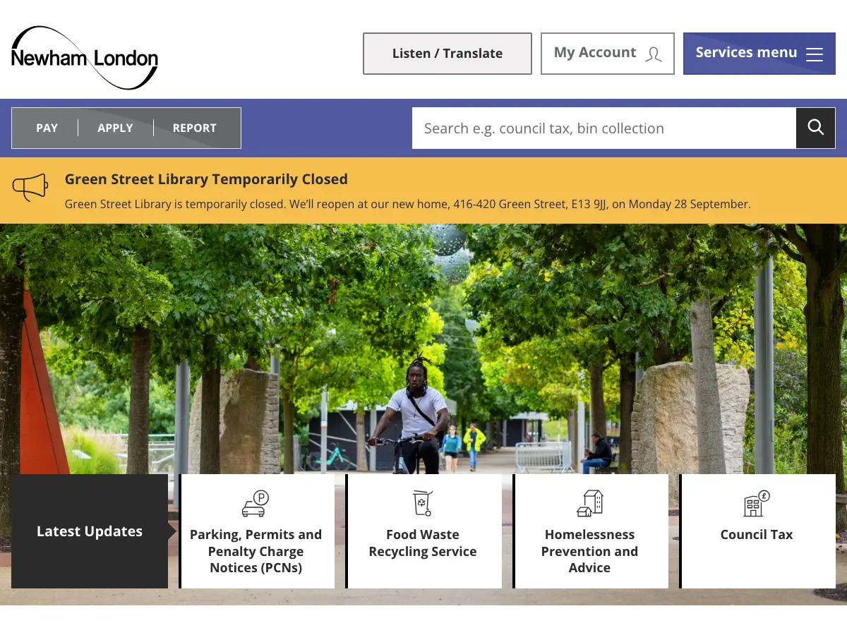 Custom House Library's website