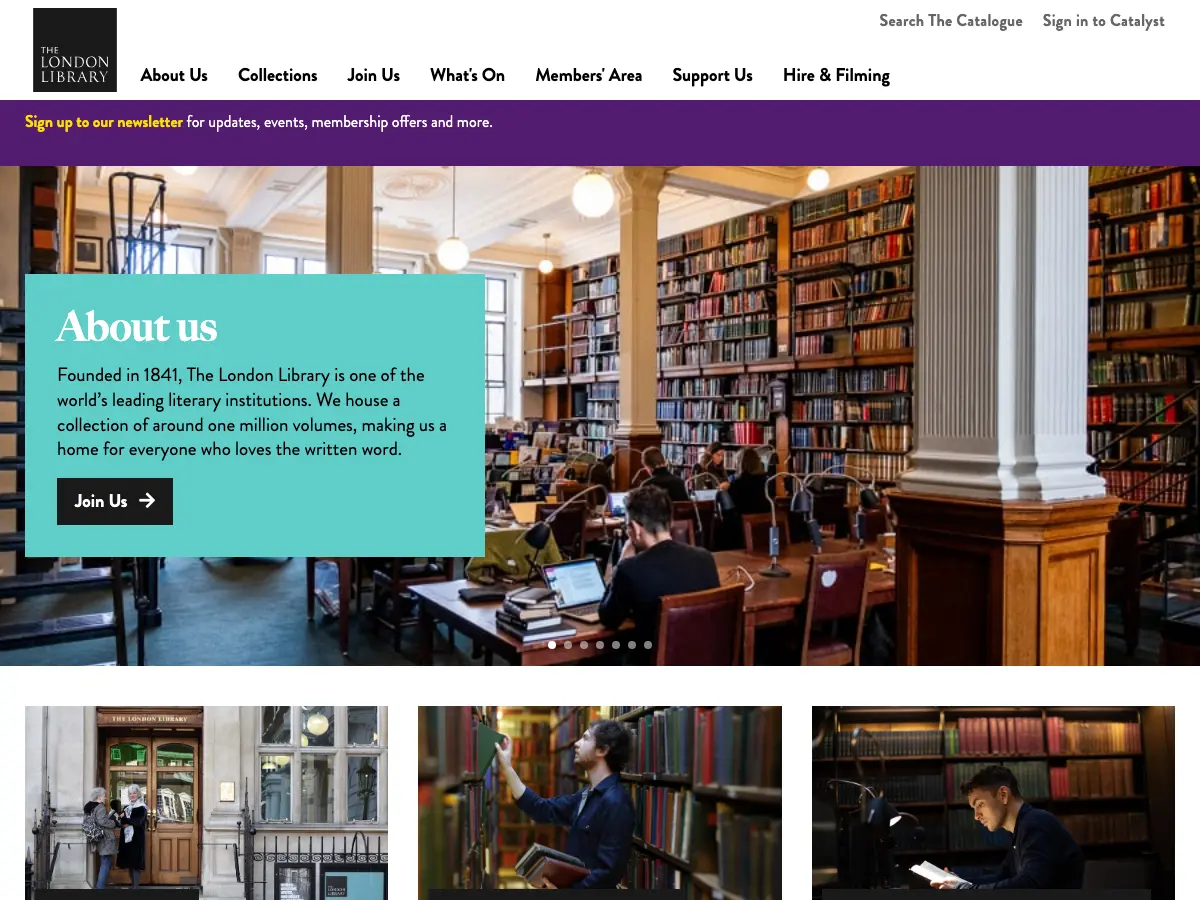 The London Library's website