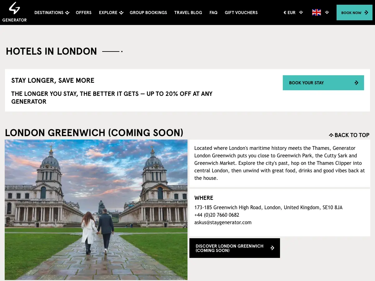 Generator London's website