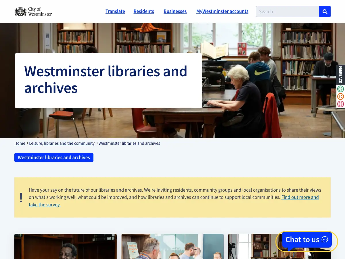 St Johns Wood Library's website