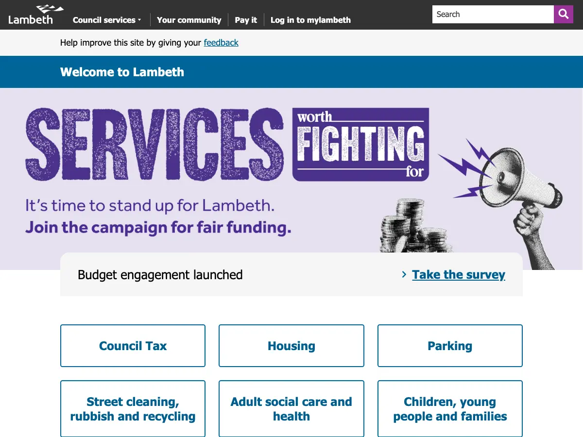 Minet Library's website