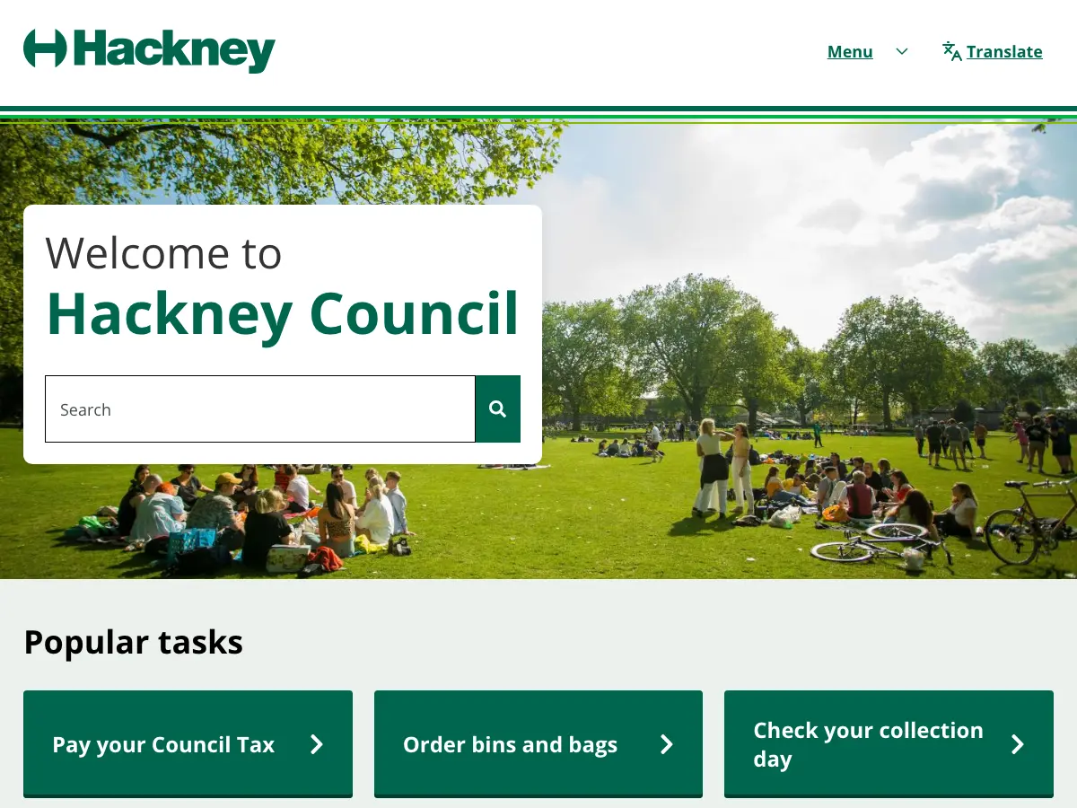 Shoreditch Library's website