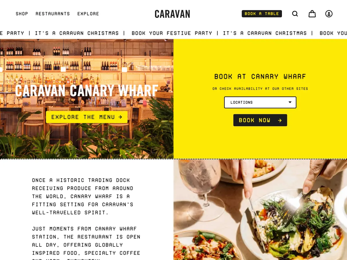 Caravan's website