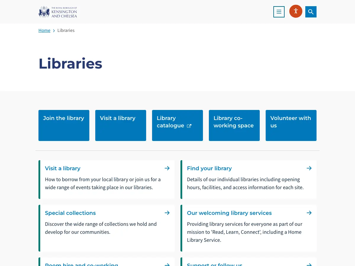 North Kensington Library's website