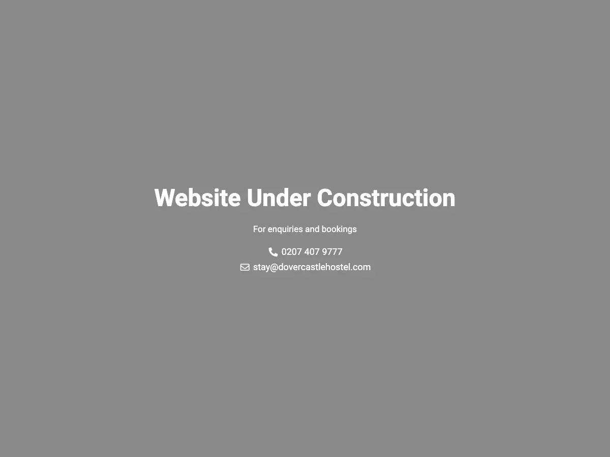 Dover Castle Hostel's website