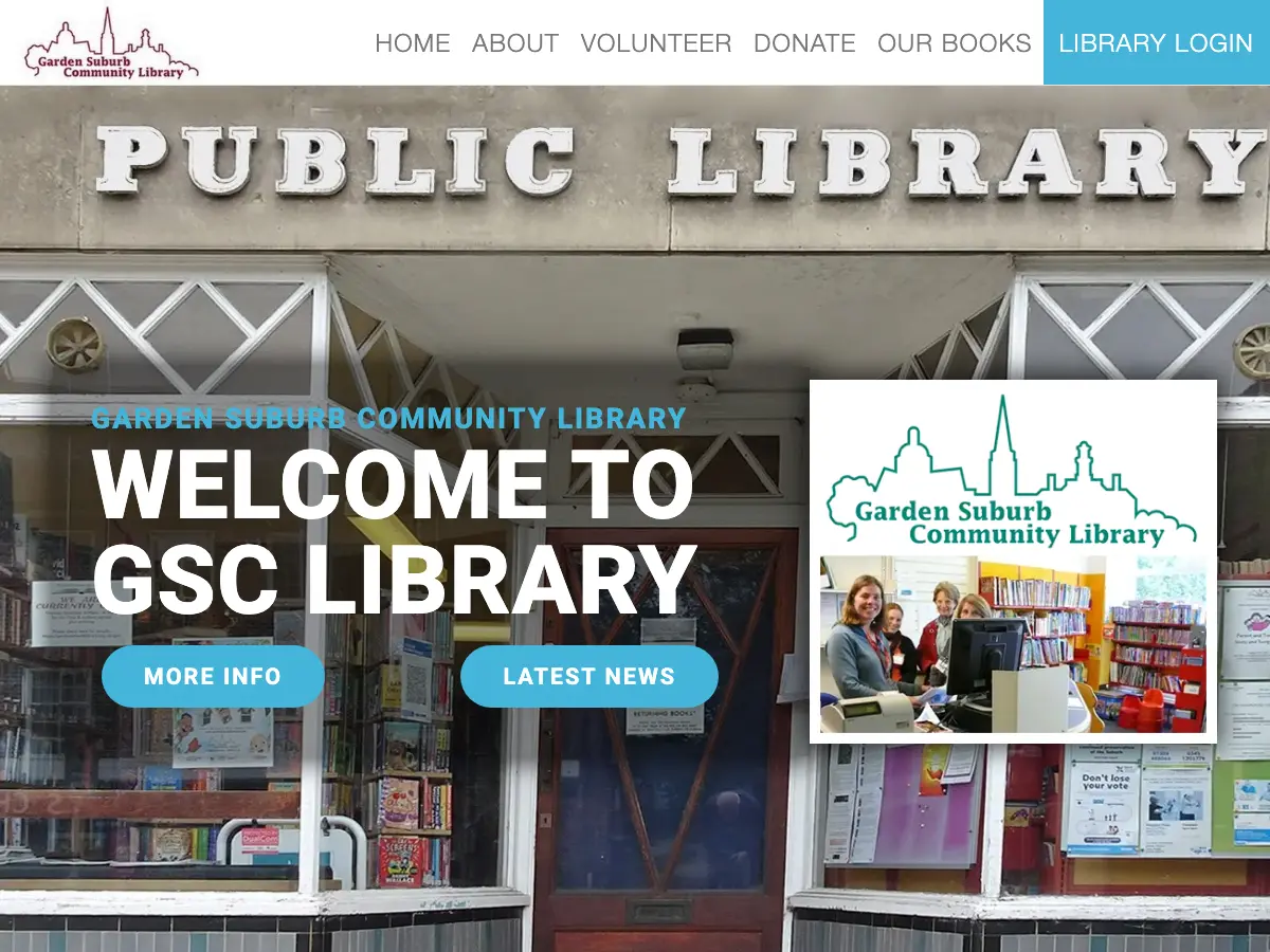Garden Suburb Community Library's website