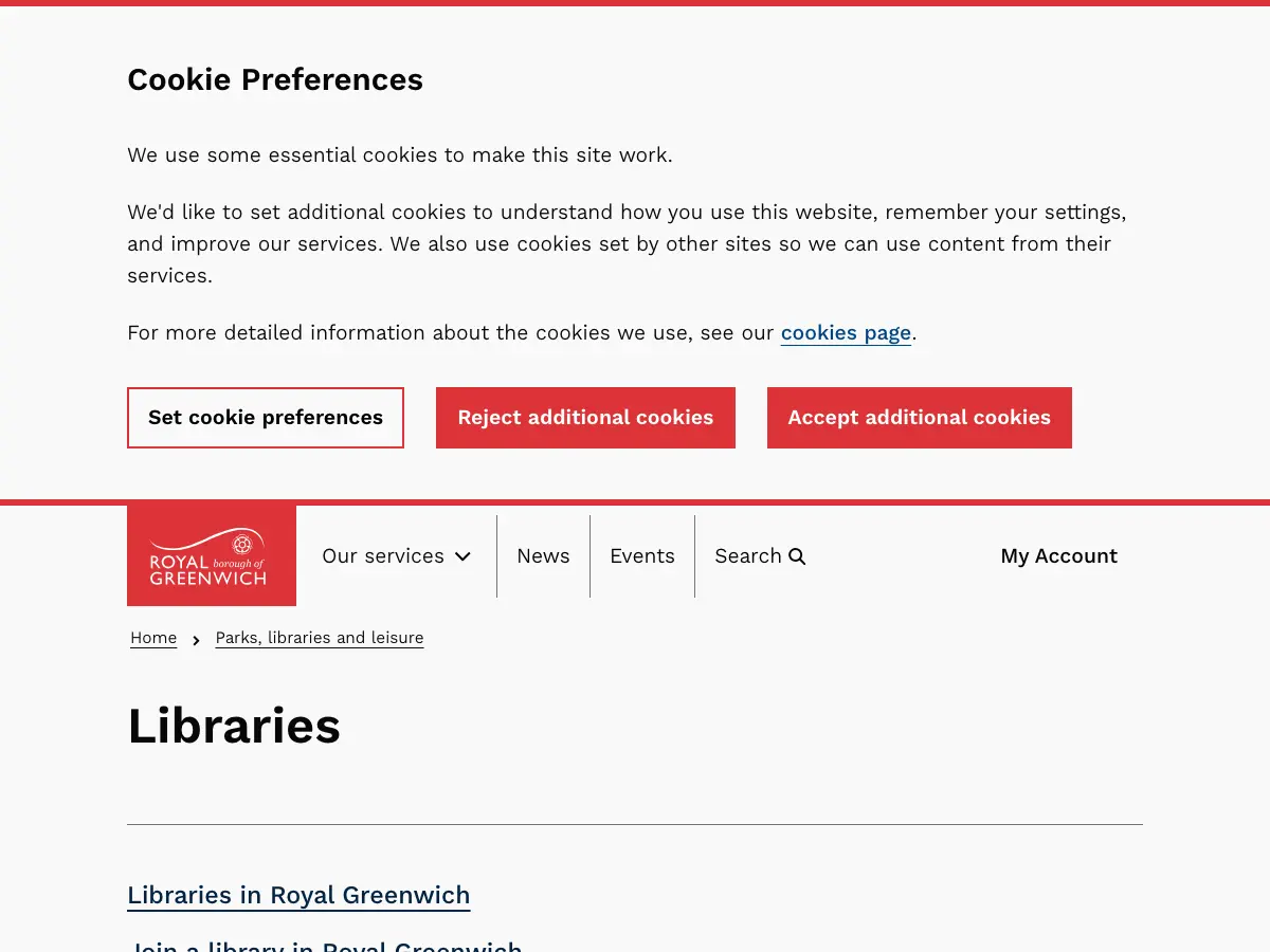 West Greenwich Library's website