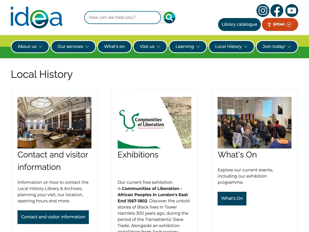 Tower Hamlets Local History Library and Archives's website