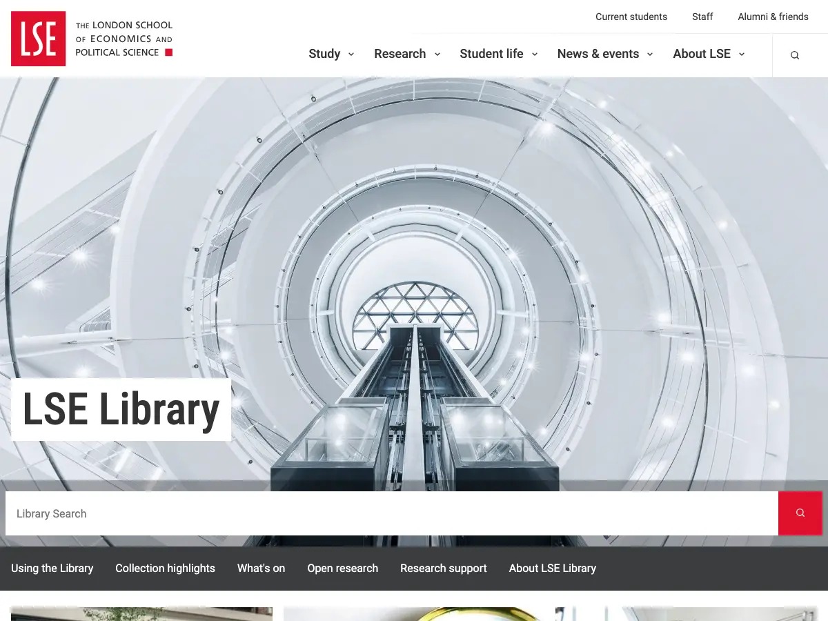 LSE Library's website