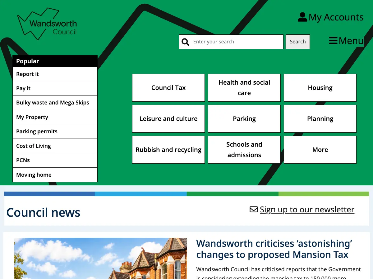Tooting Library's website