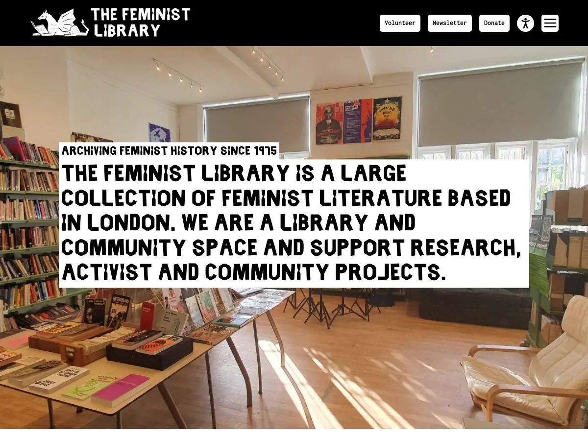 The Feminist Library's website