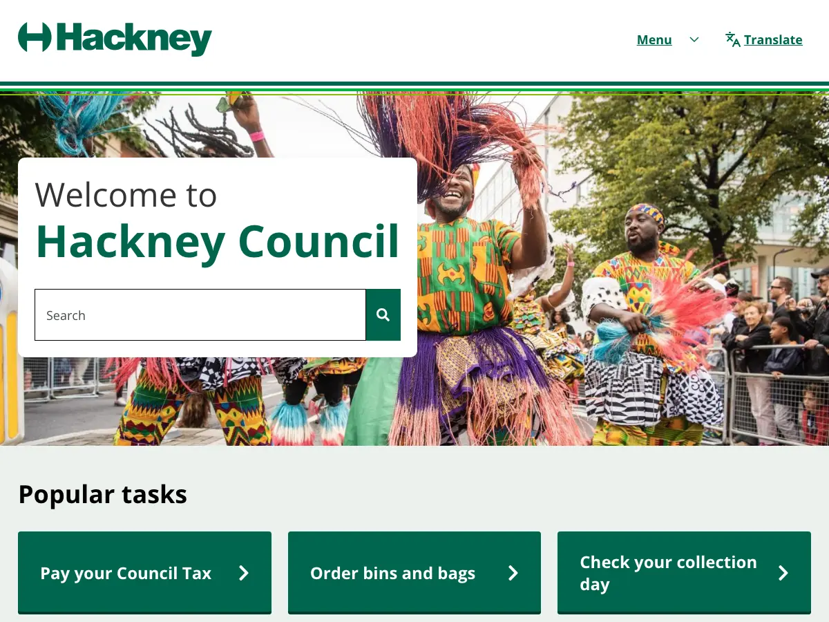 Clapton Library's website