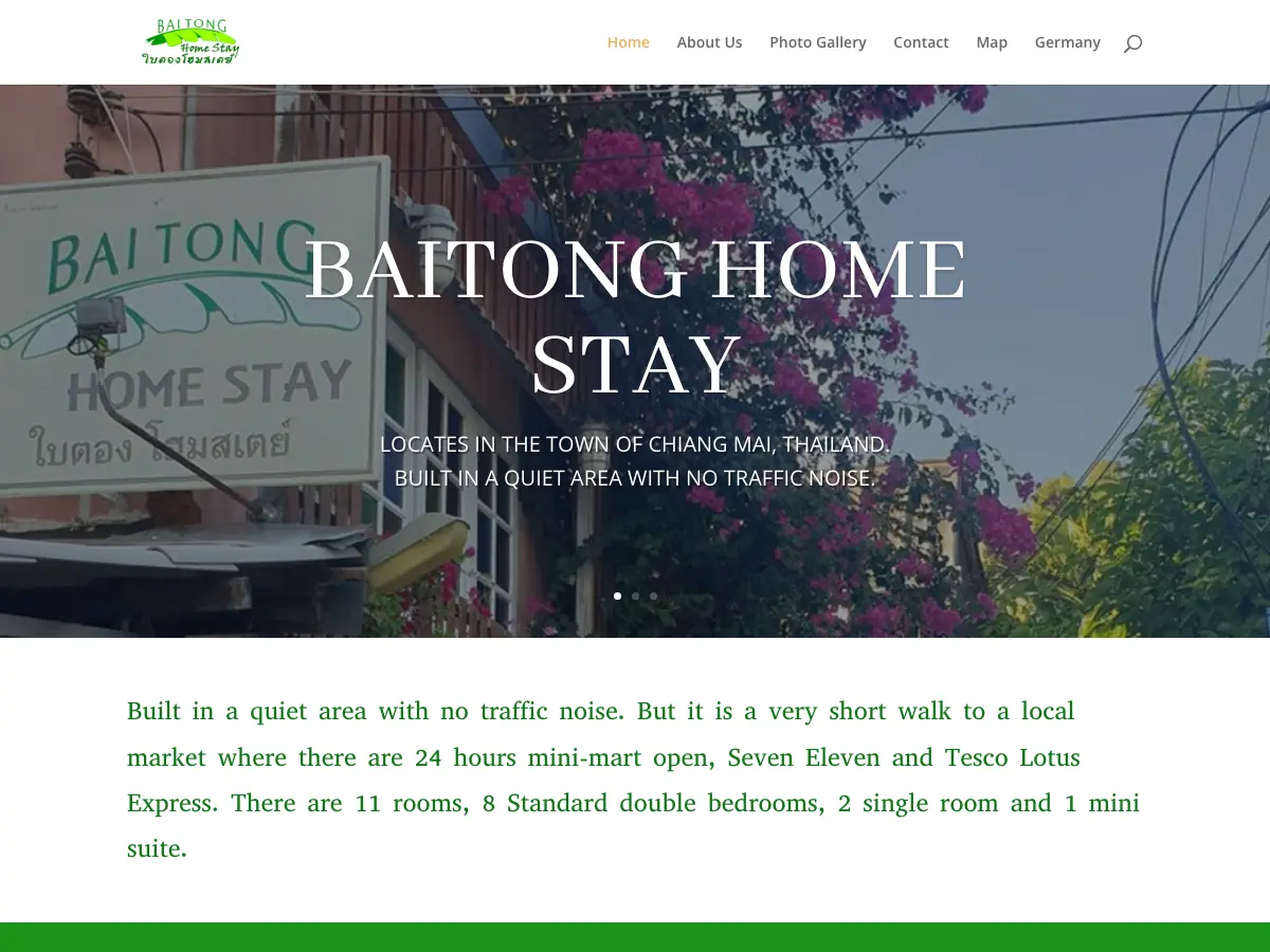 Baitong Homestay's website