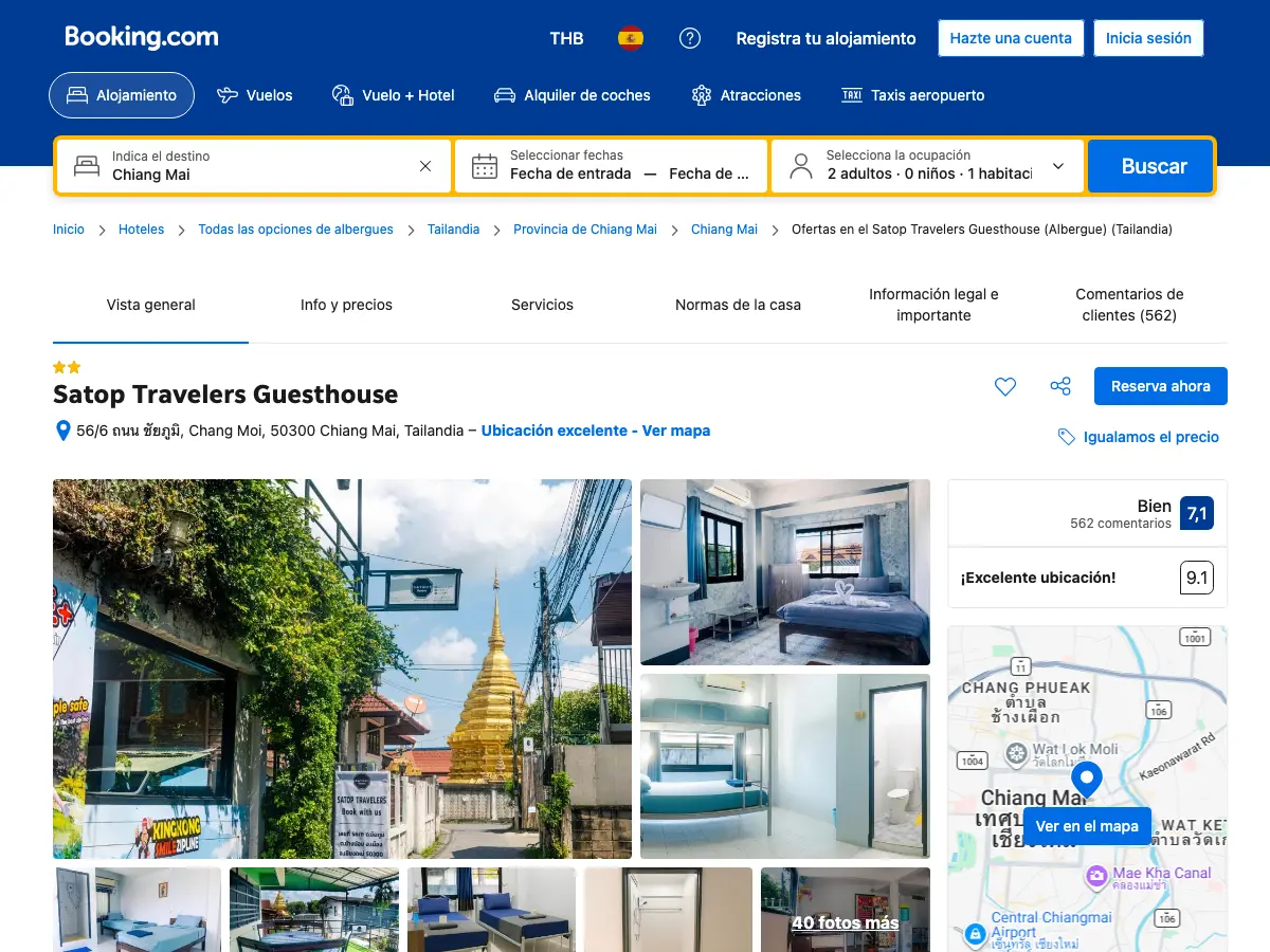 Satop Travelers Guesthouse's website
