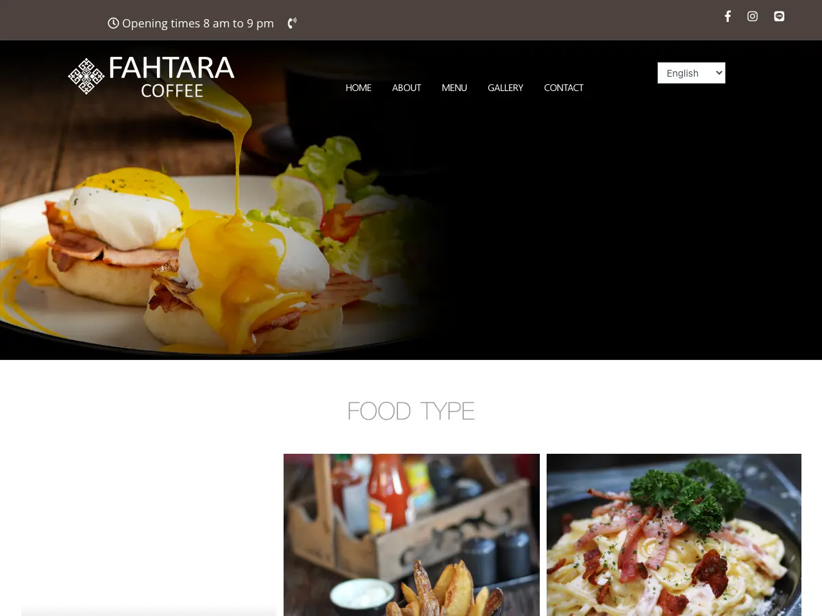 Fahtara Coffee's website