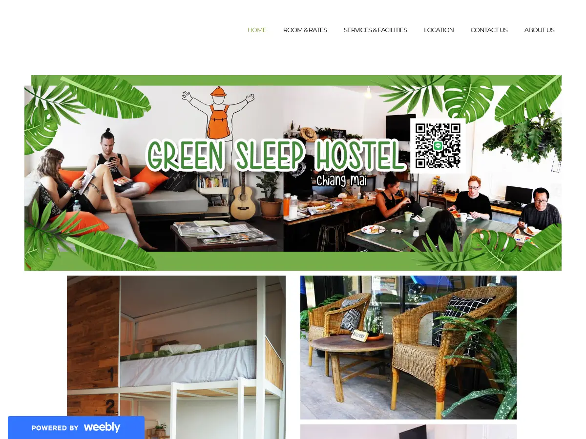 Green Sleep Hostel's website