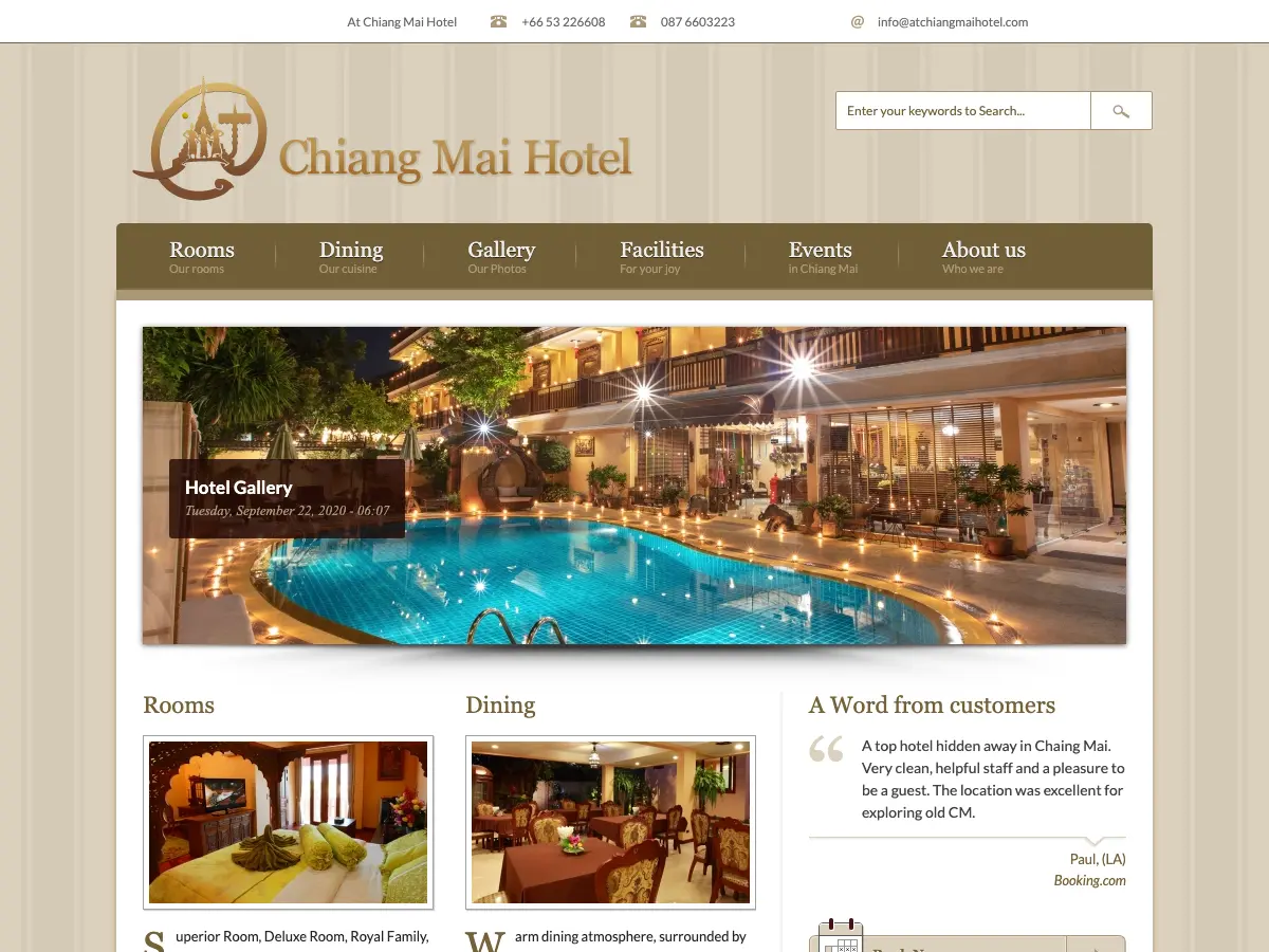 At Chiangmai Restaurant's website