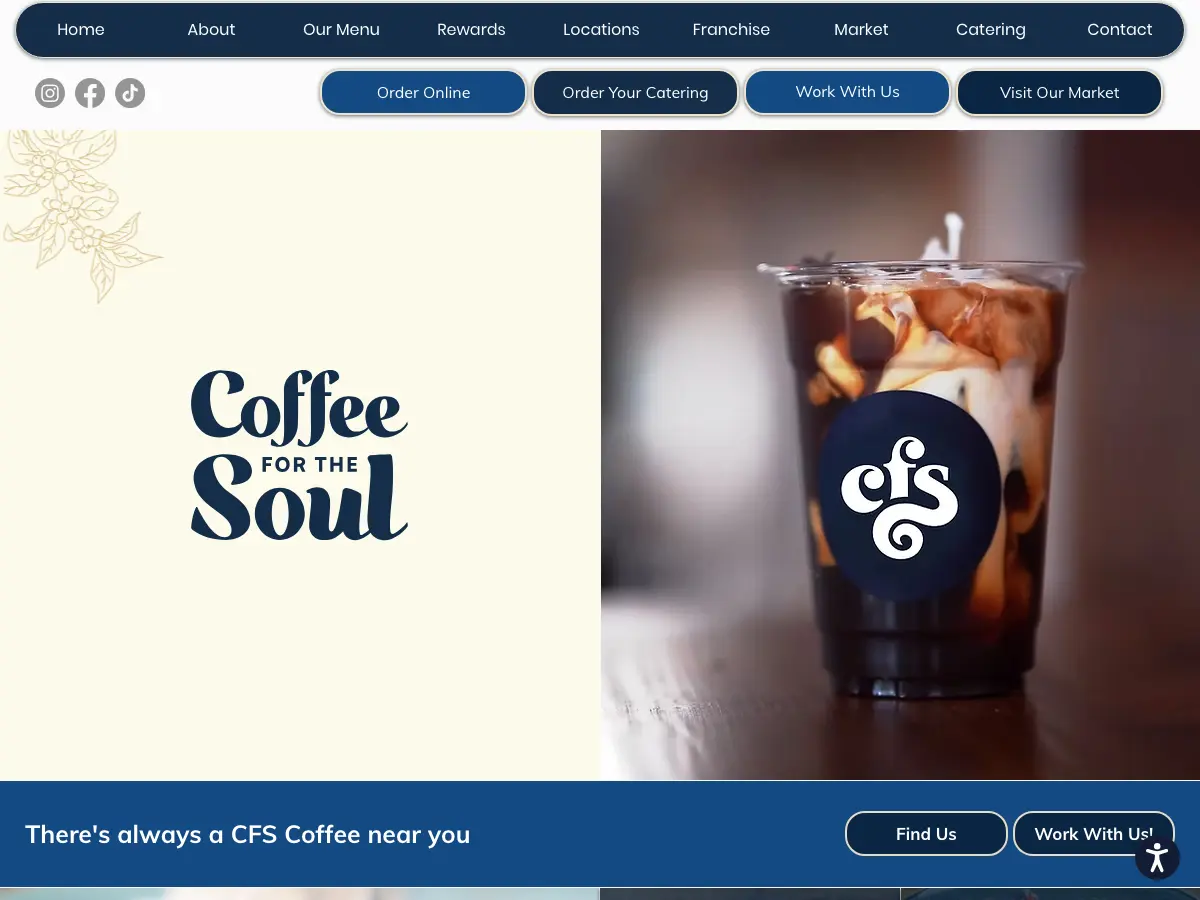 CFS Coffee For The Soul, Downtown's website