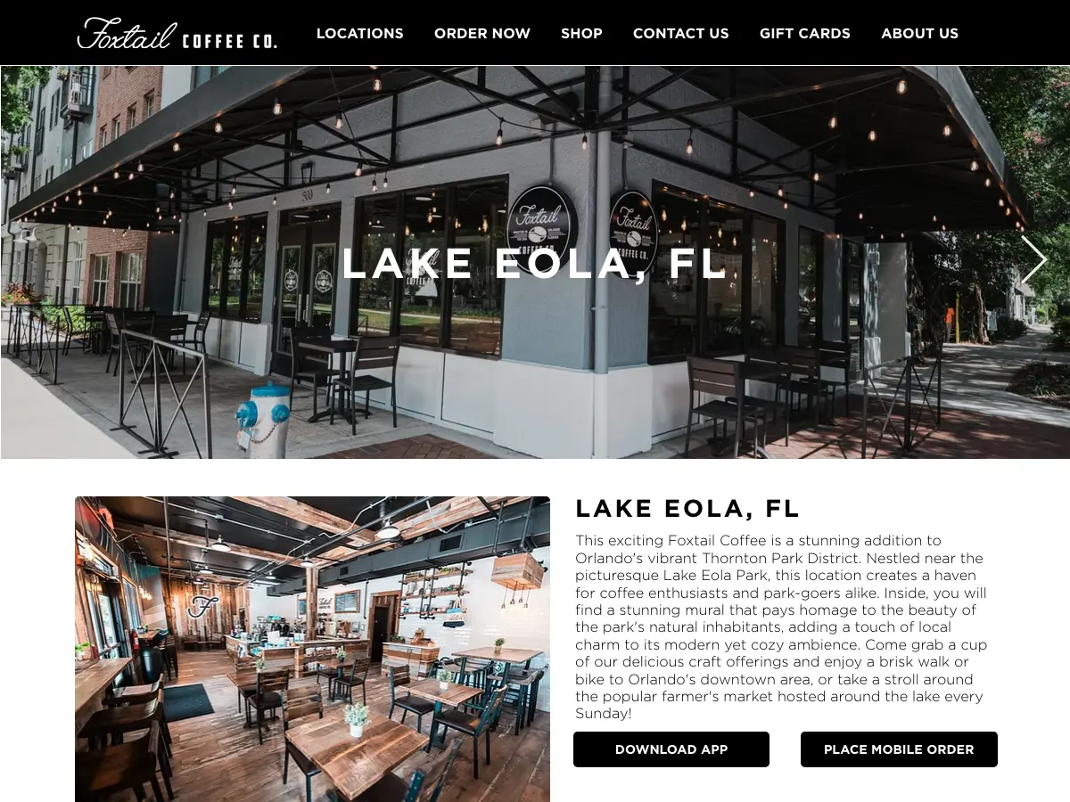 Foxtail Coffee's website