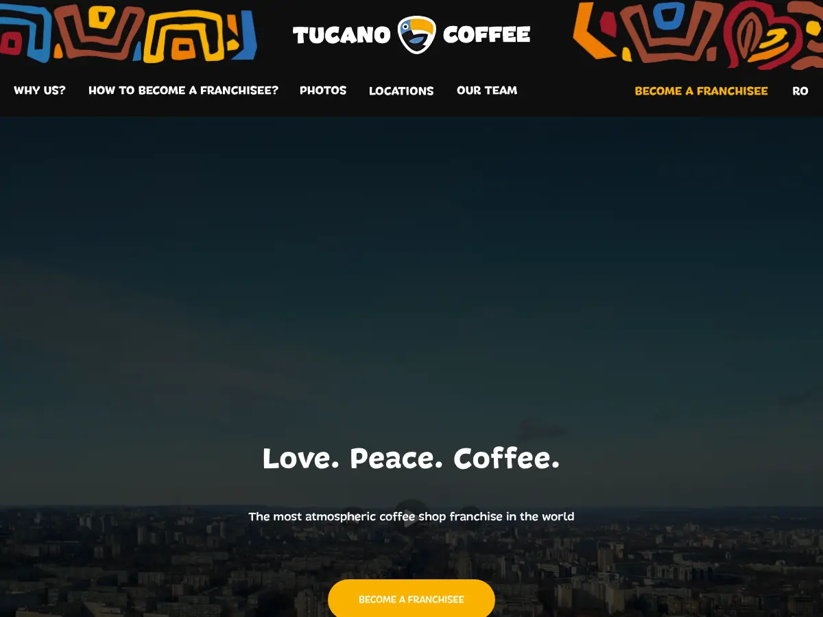 Tucano Coffee's website