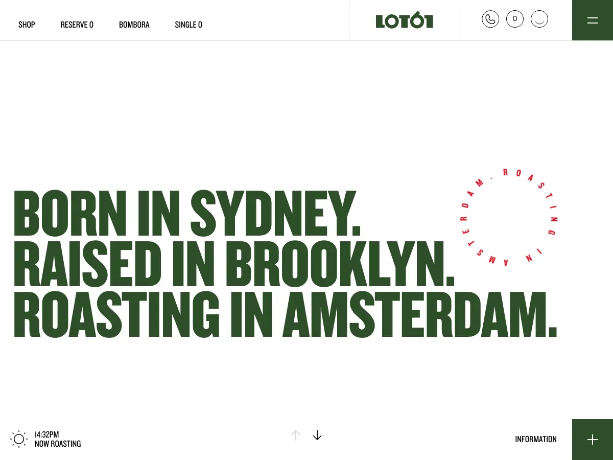 LOT61 Coffee Roasters's website