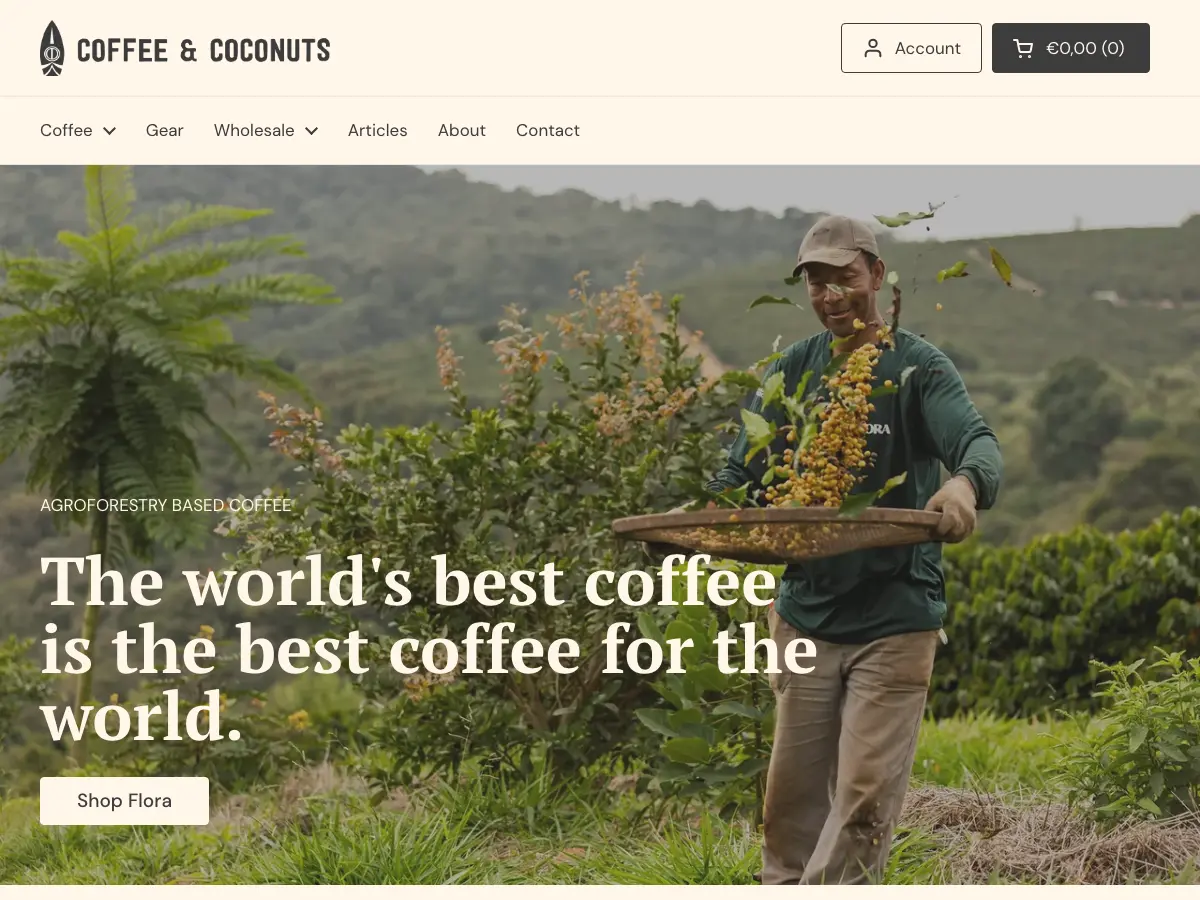Coffee & Coconuts's website