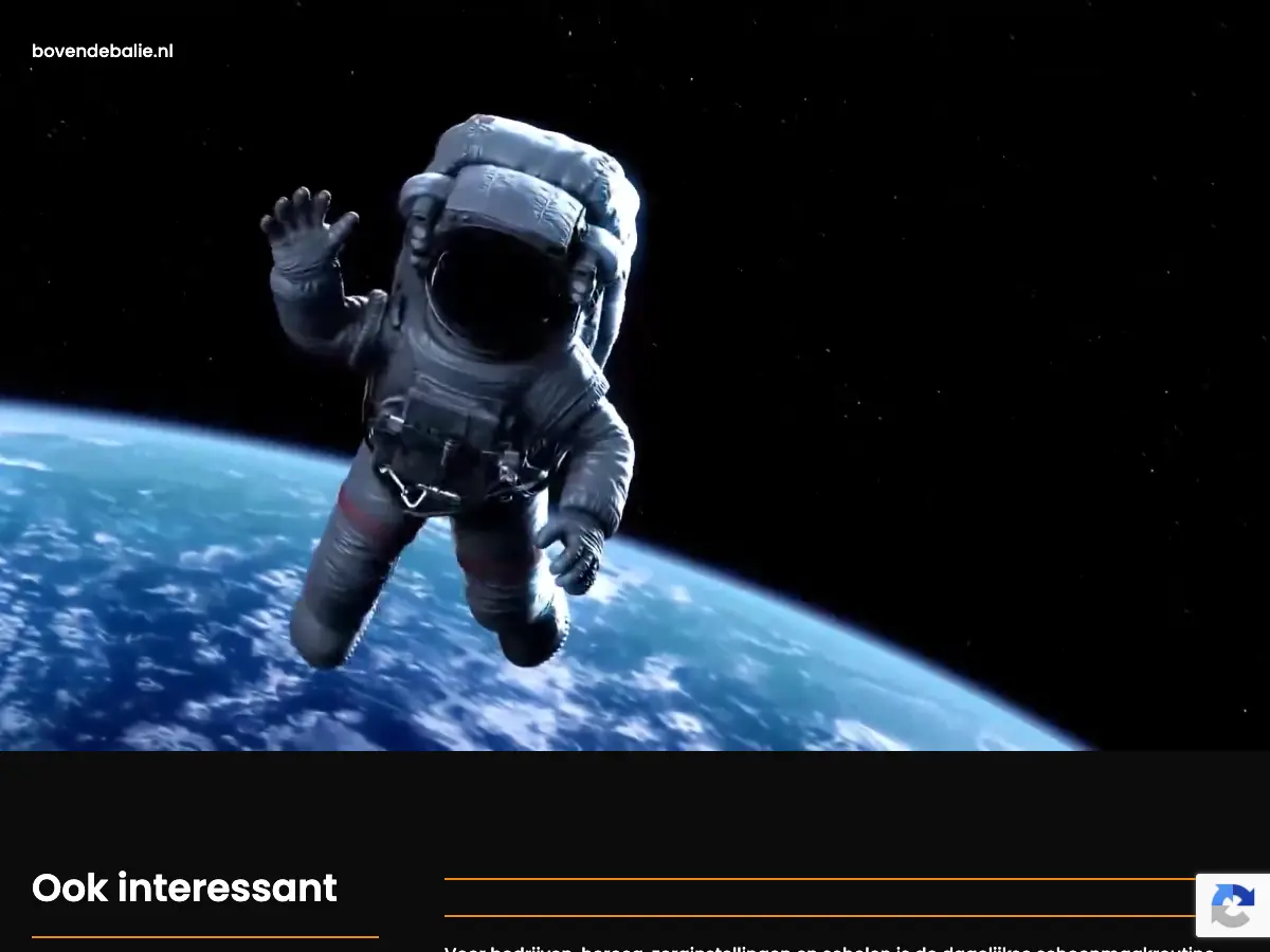 Boven de Balie's website