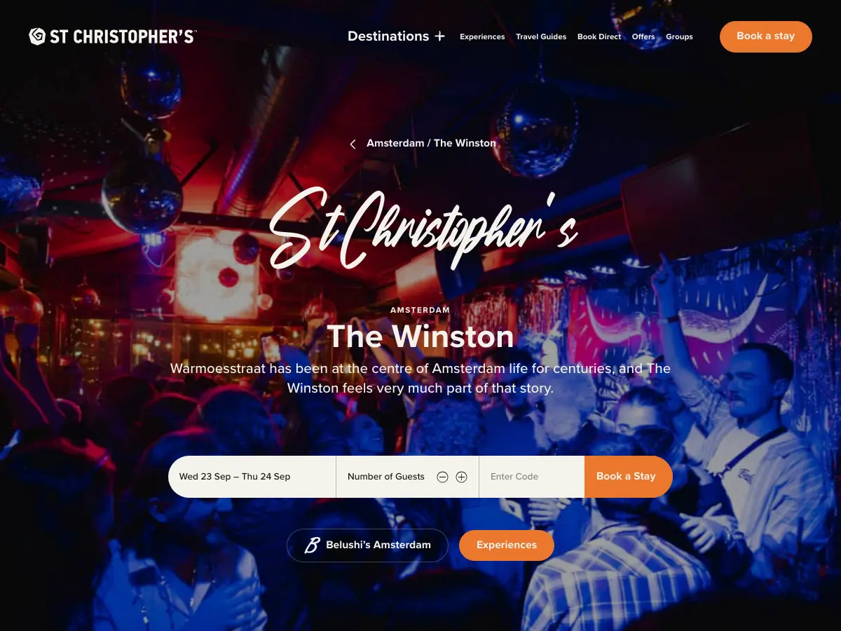 St Christopher's Inn The Winston's website