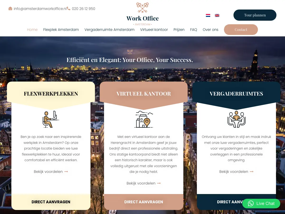 Amsterdam Work Office's website