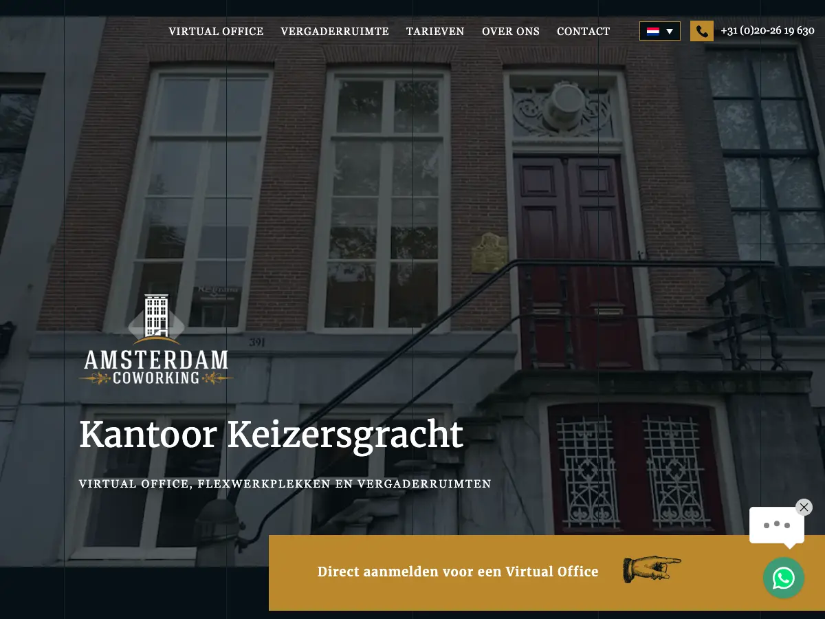 Amsterdam Coworking's website